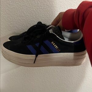 Adidas Gazelle Women's Black and Blue Sneakers